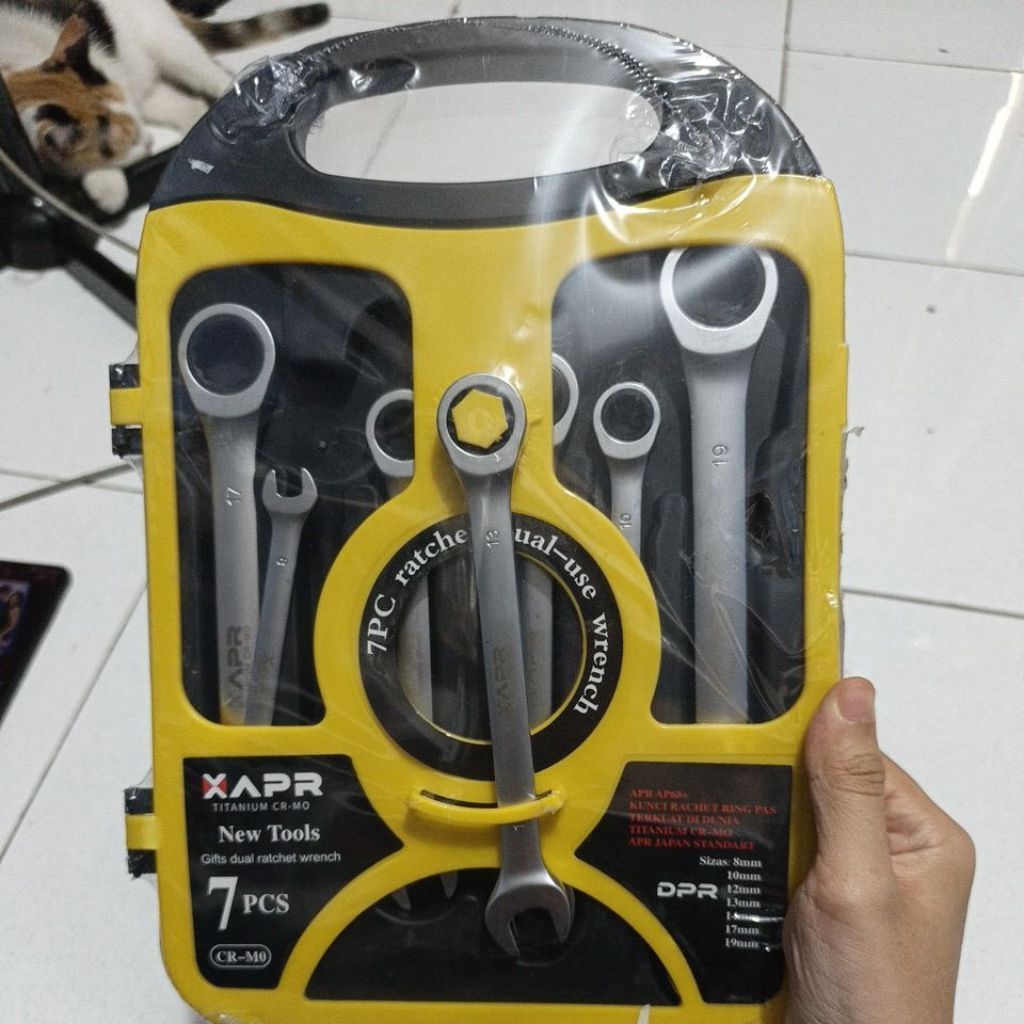 ORI KUNCI PAS RING RACHET APR 7PCS  AP168+ CRV