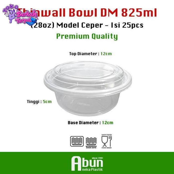 Thinwall Bowl Ceper 28oz (825ML) DM Isi 25pcs
