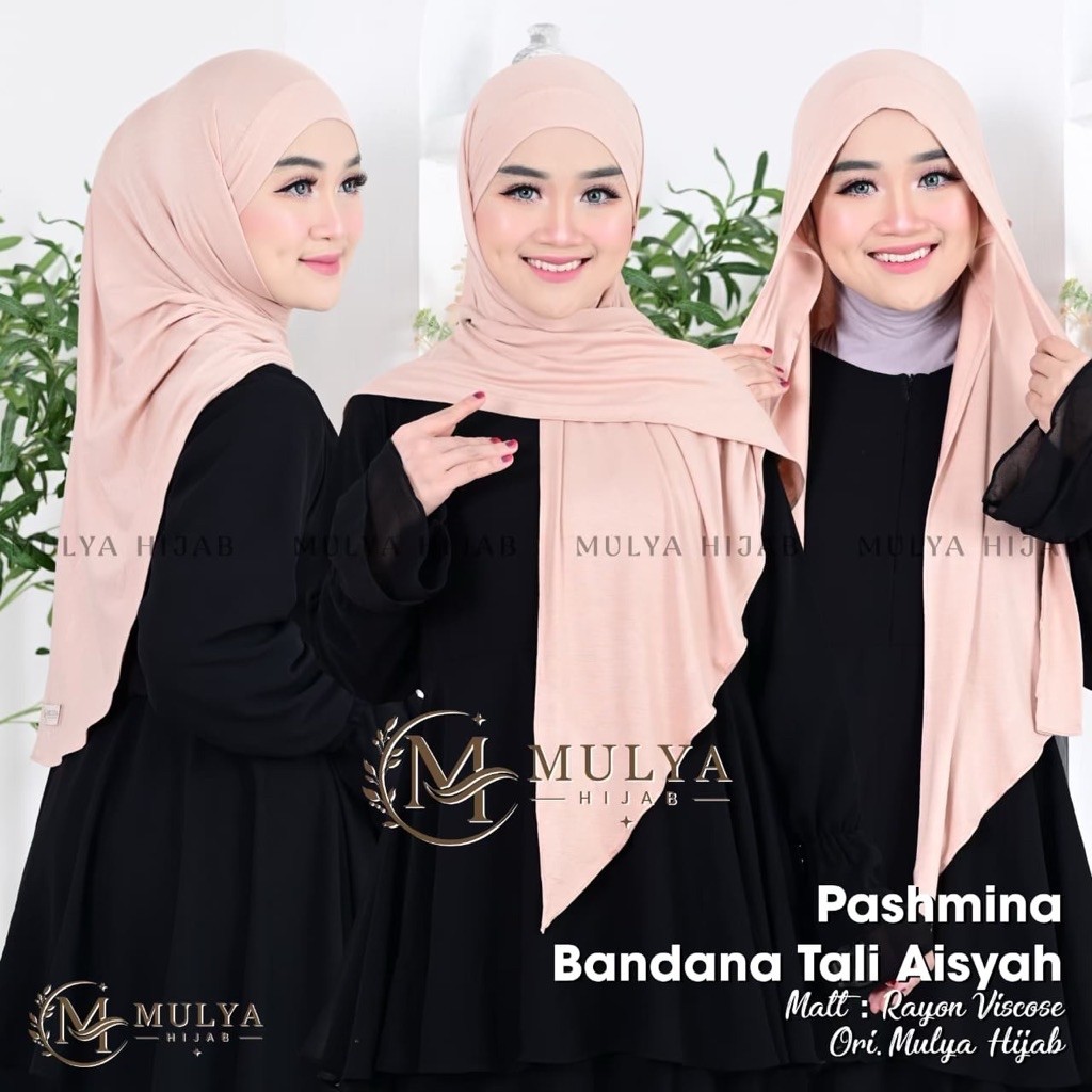 HIJAB MULYA PASHMINA BANDANA TALI AISYAH ORI HIJAB MULYA