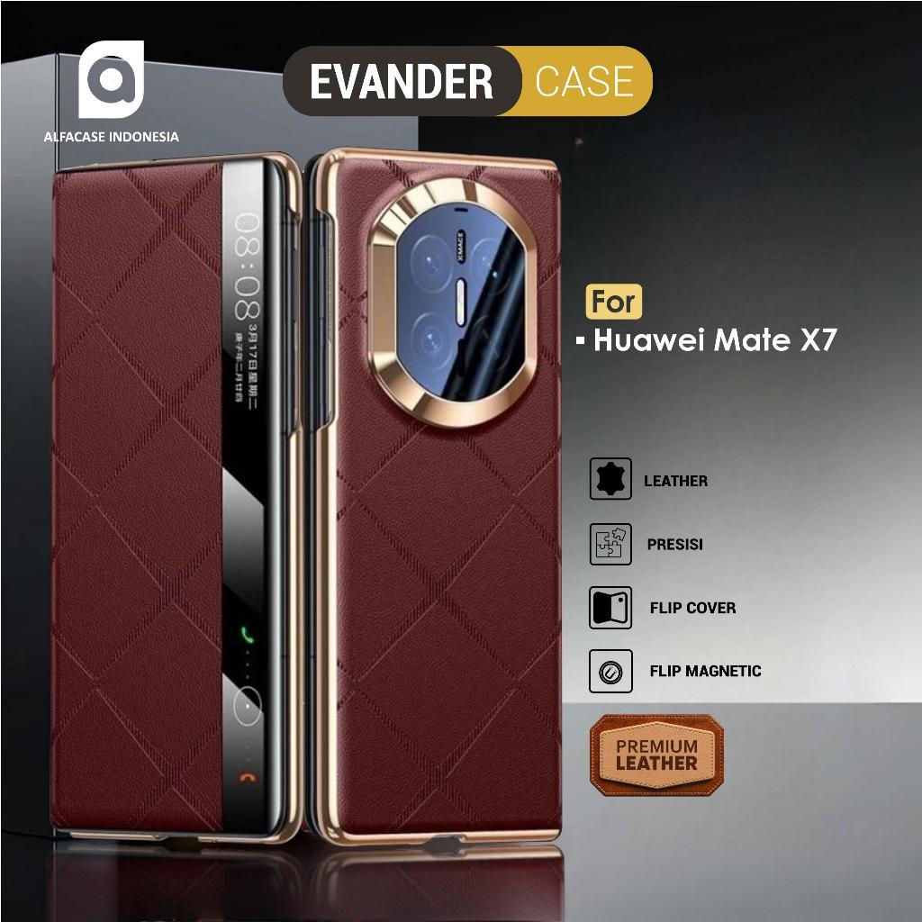 ALFACASE Case Huawei Mate X7 - Evander Flip Case - Casing Huawei Mate X7
