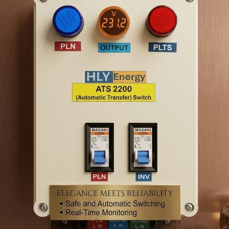ATS tanpa Jeda PLN PLTS Hybrid COS 2.200 watt