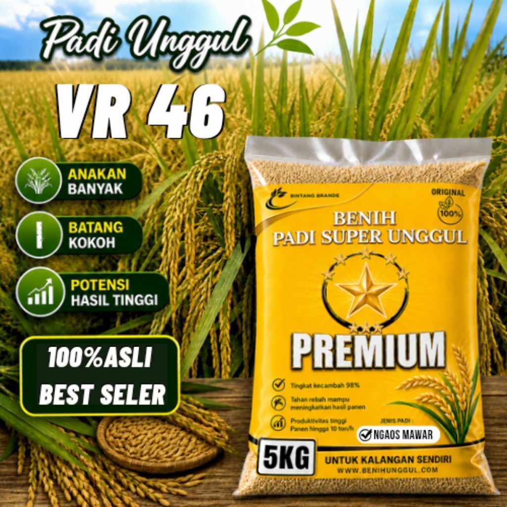 benih padi VR 46 veloz rice 46 5kg original