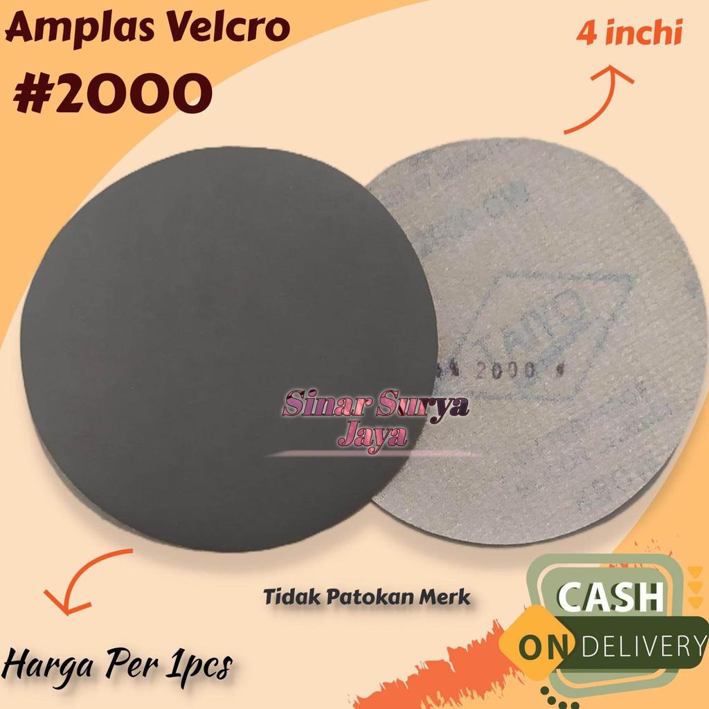 Amplas Tempel Bulat Gerinda / Gurinda VELCRO 4" / 4 INCH PER PCS - Grit 1200 - 1500 - 2000 - 2500 - 