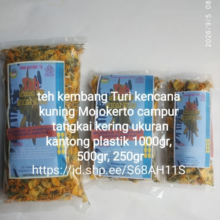 Teh herbal kembang Turi kencana kuning Campur Tangkai Kering BELI PRODUK DAPAT BONUS