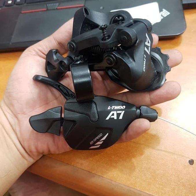 Shifter Dan Rear Derailleur RD 10 Speed L-TWOO A7 10 Sp Short Cage Pendek Sepaket RD Dan Shifter 10 