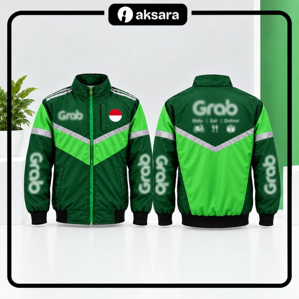 Aksara - Promo Jacket Driver Ojol GRB Thailand Waterproof Reflektor