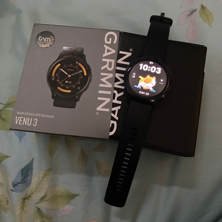 Garmin Venu 3 Black 45mm GPS Smartwatch TAM, Second kondisi 98%