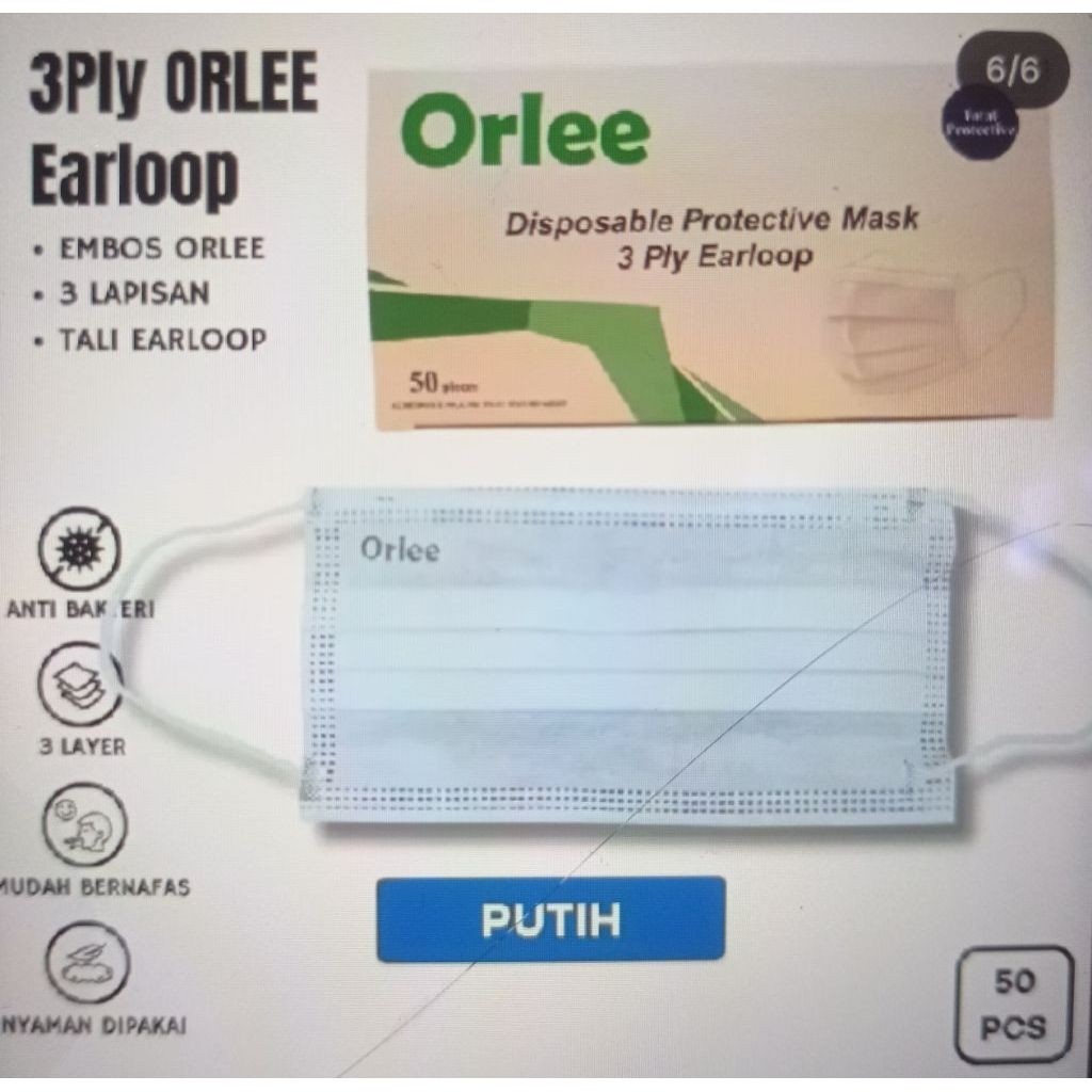 Masker Orlee Masker earloop Orlee