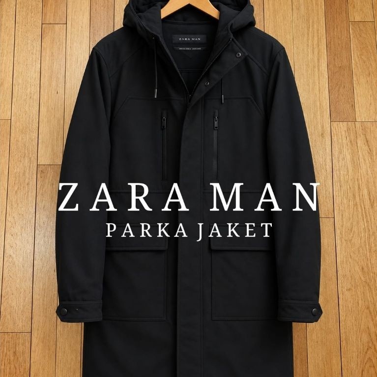 Jaket parka tebal zara man second original