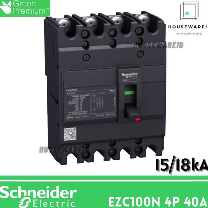 Pilihan - Mccb Schneider 4P 40A Ezc100N4040 Original / Mccb 4 Phase 40 Ampere