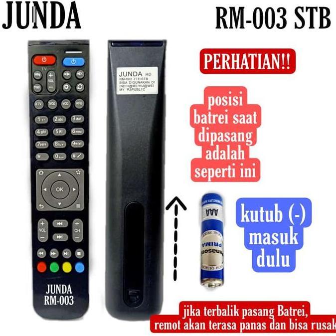 YAALIYA219 - REMOT STB REMOTE UNIVERSAL JUNDA RM-003 COCOK UNTUK SET TOP BOX HUAWEI MY REPUBLIC INDI