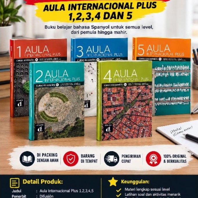 Buku Bahasa Spanyol Aula Internacional Plus 1-5