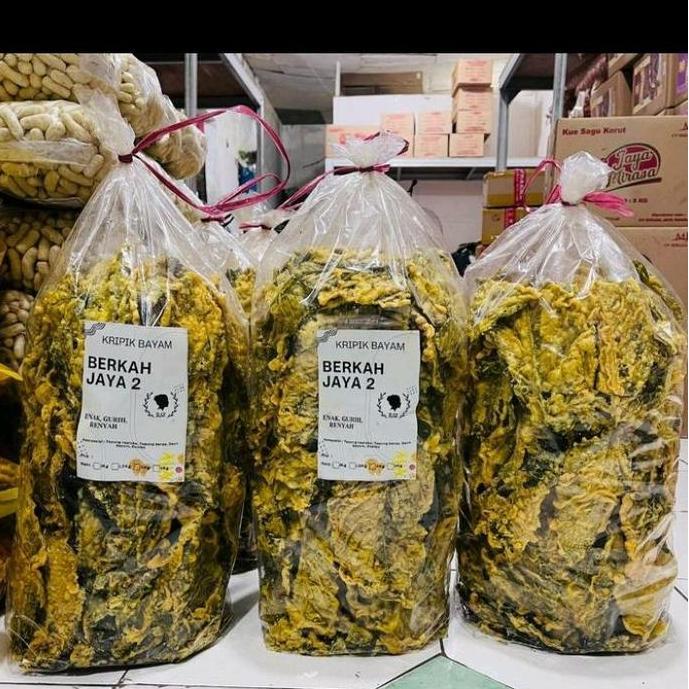 Berkah Jaya 2 Kripik Bayam Krispi 1 kg Terbaru Tervirall Keripik Crispy Makanan Cemilan Kering Camil