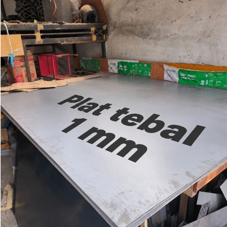 Plat Besi Tebal 1 mm, Plat eser hitam. lebar mulai dari 80 cm