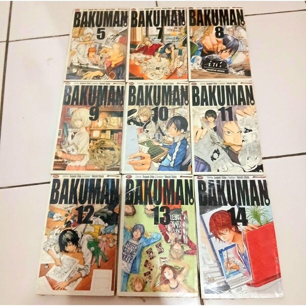 Original Buku Komik Bakuman Set 5 7 8 9 10 11 12 13 14 Tsugumi Ohba Takeshi Obata