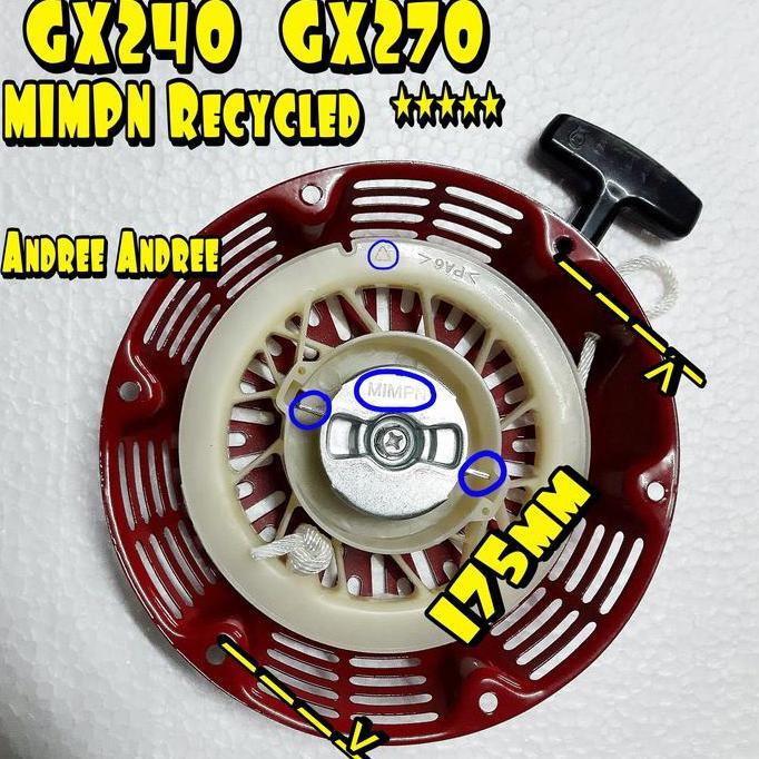 GX240 GX270 Recoil Starter Kap Engkol Honda GX-240 GX-270 GX 240 270
