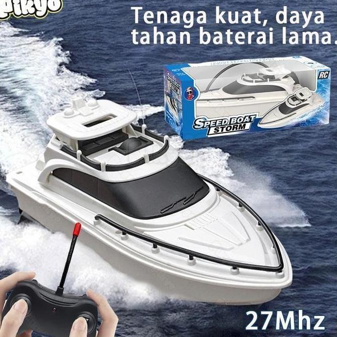 PIKYO Kapal Remote Control 27MHZ Ukuran Besar 3 Fungsi High Speed Yacht Mainan Anak Perahu RC Kapal 