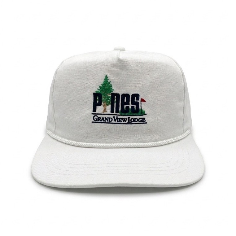 VINTAGE 1994 The Pines Grand View Lodge Golf Rope Hat Duckster Made in USA