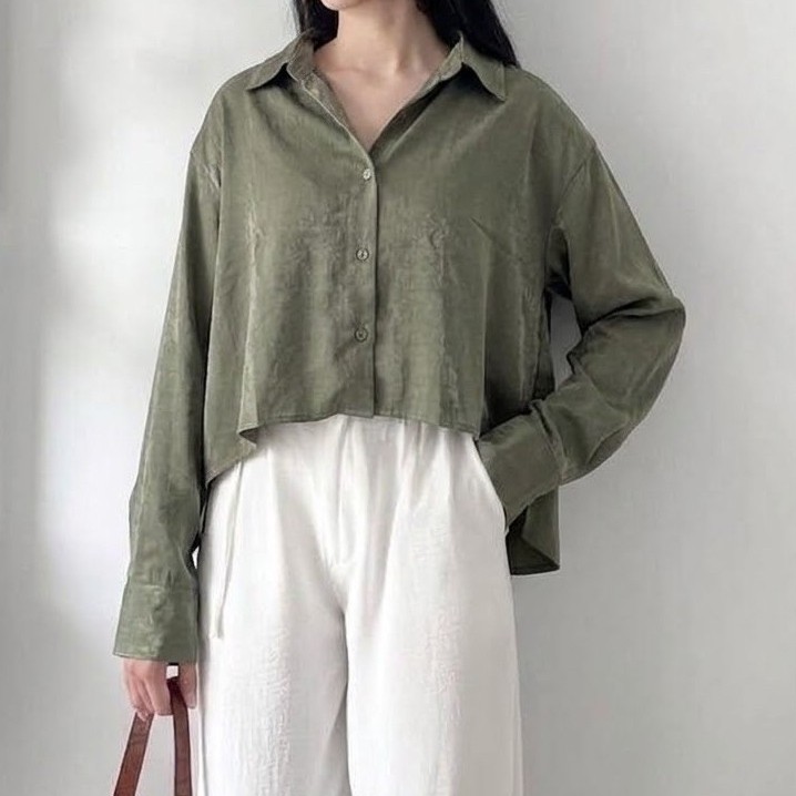 Kemeja crop coen