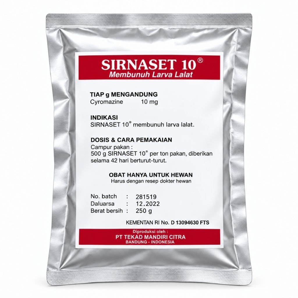 Ciromazine sirnaset 10% Obat lalat Pengendali larva lalat efektif dalam pakan ternak
