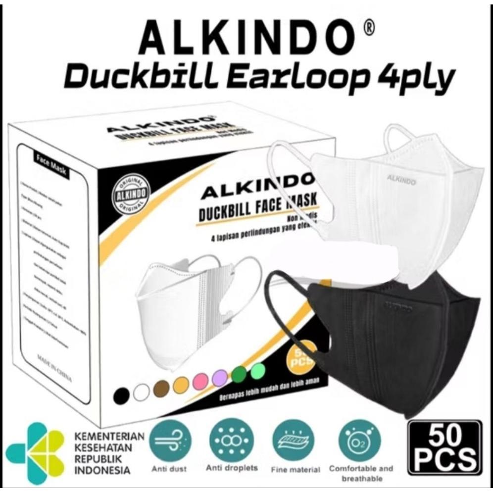 VELISSA MASKER DUCKBILL EARLOOP ALKINDO DEWASA & ANAK TEBAL 4PLY (4 LAPIS PERLINDUNGAN) SAMARINDA SA