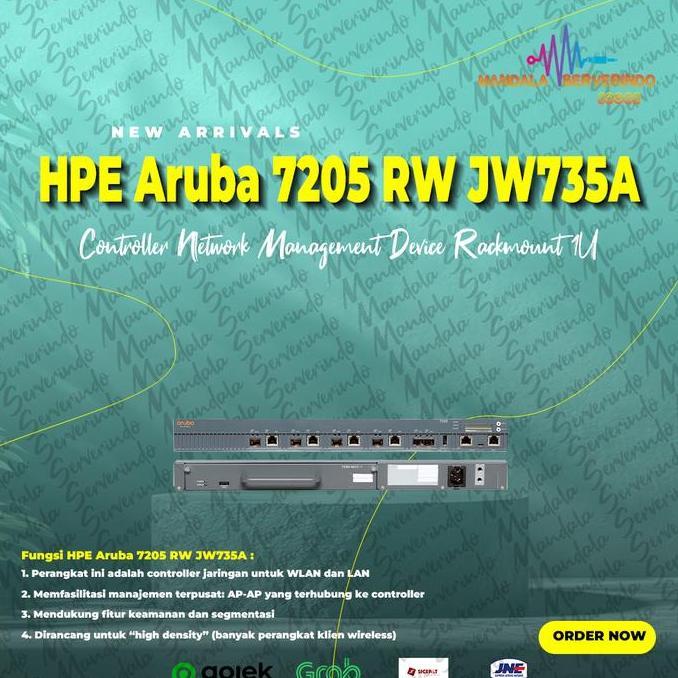 HPE Aruba 7205 RW JW735A Controller Network Management Device Rackmount 1U