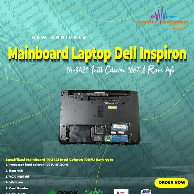Mainboard Laptop Dell Inspiron 14-3421 Intel Celeron 1007U Ram 4gb