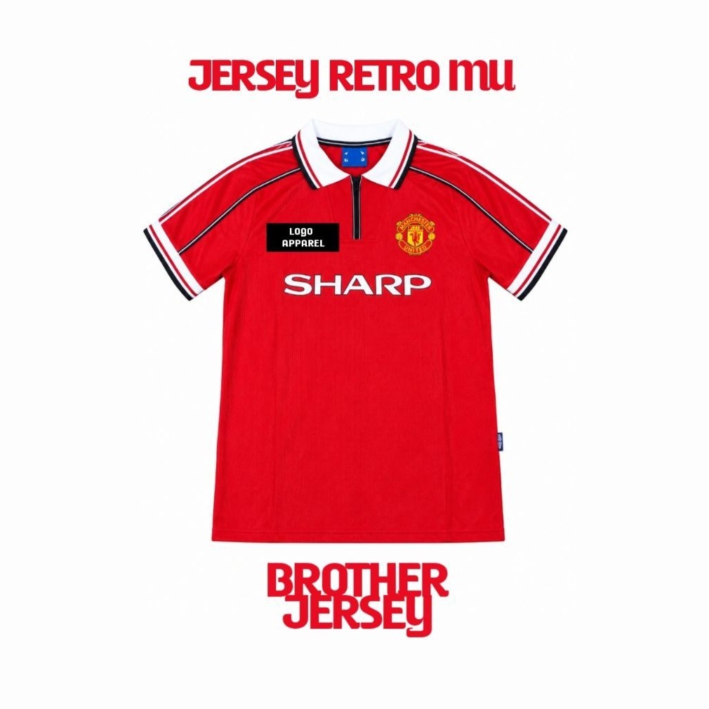 JERSEY RETRO MU TREBLE WINNER 1999 LENGAN PENDEK