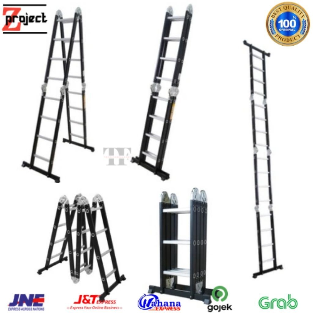 KRISBOW TANGGA LIPAT ALUMINIUM 4.32 Meter 4x4 Step / LADDER ALUMINIUM 4.32 METER / TANGGA LIPAT KRIS