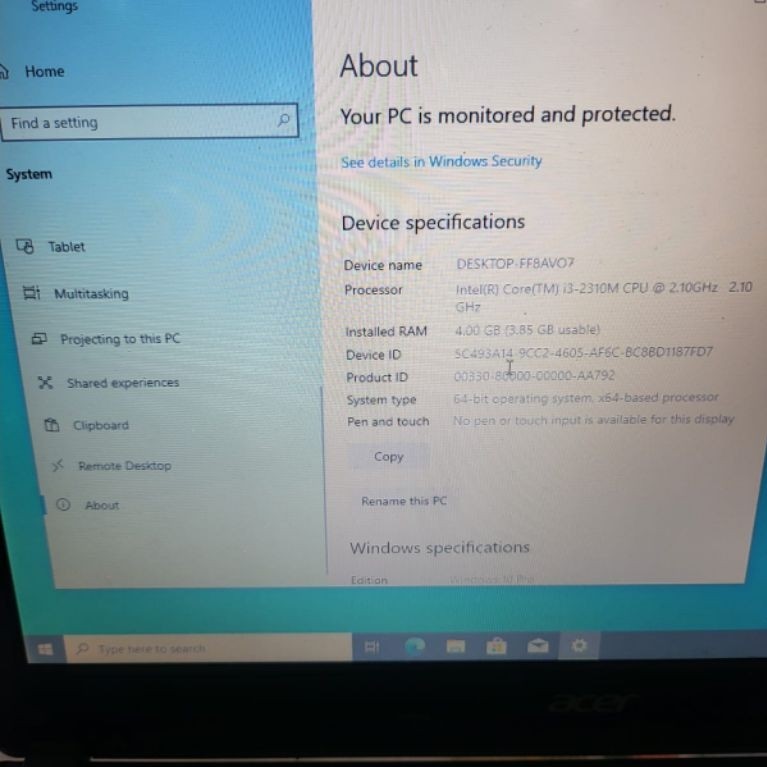 Laptop Acer 4755 core i3 Second
