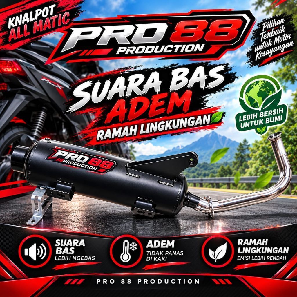 Knalpot PRo Scoopy Suara Ngebas Adem No Mber