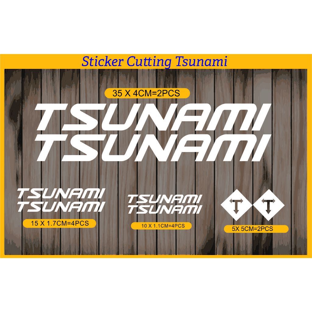 Cutting Sticker frame sepeda tsunami