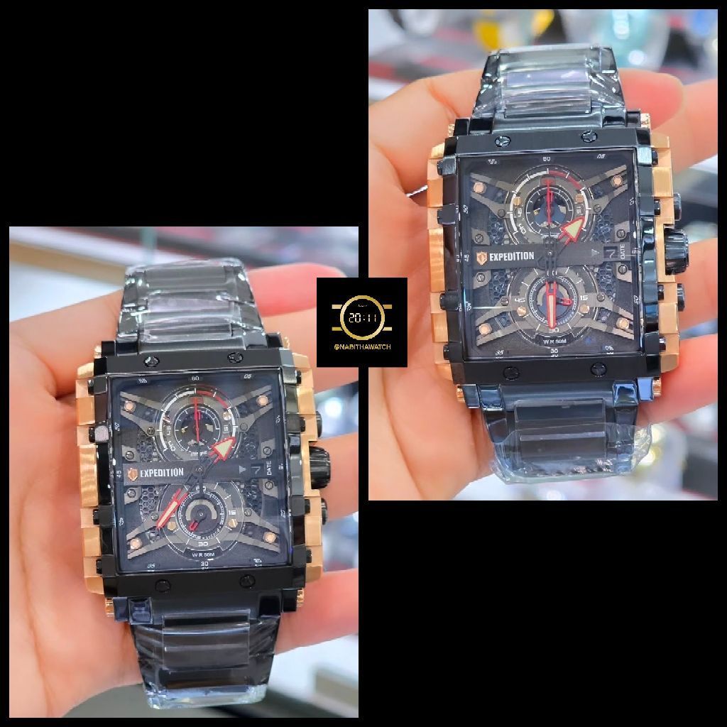 Jam Tangan Wanita Expedition Chronograph E 6757 New 6757 Original Garansi Resmi