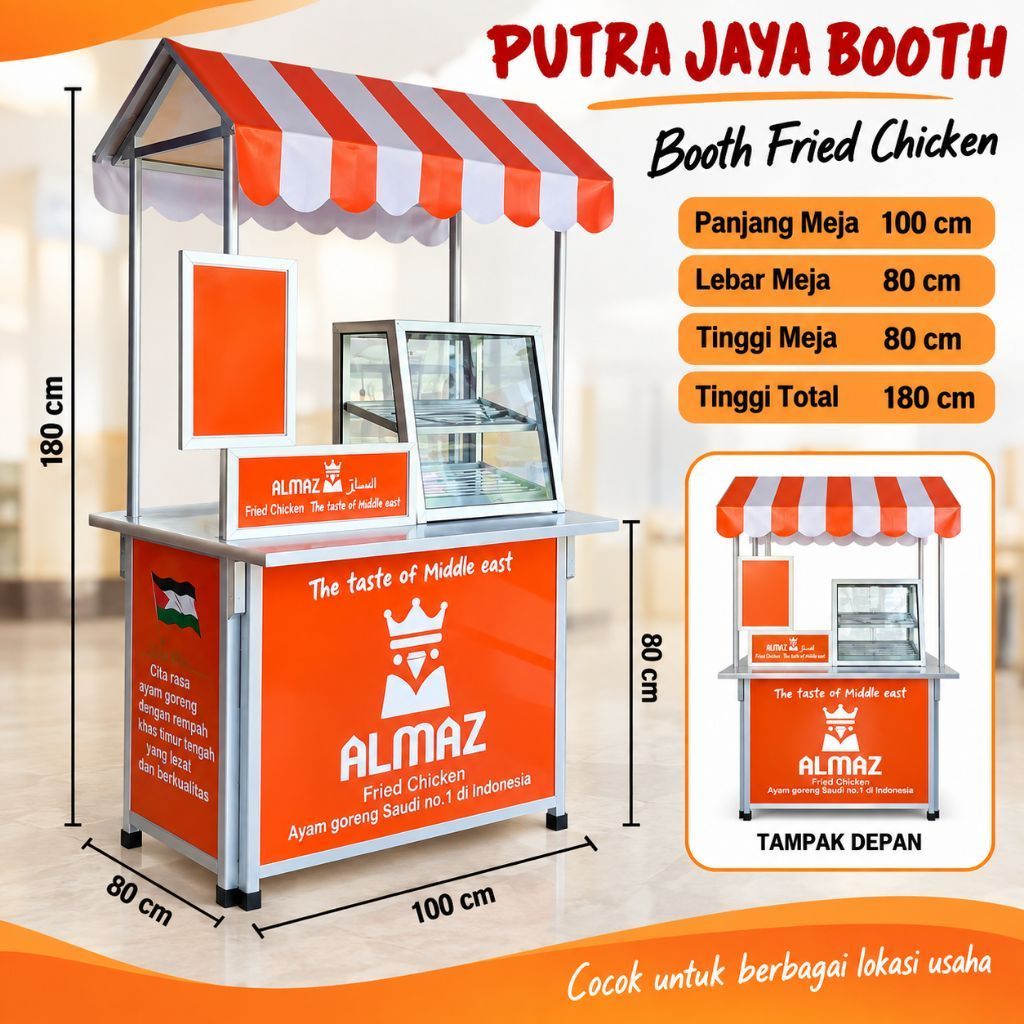 Booth Portable Ayam Goreng Etalase