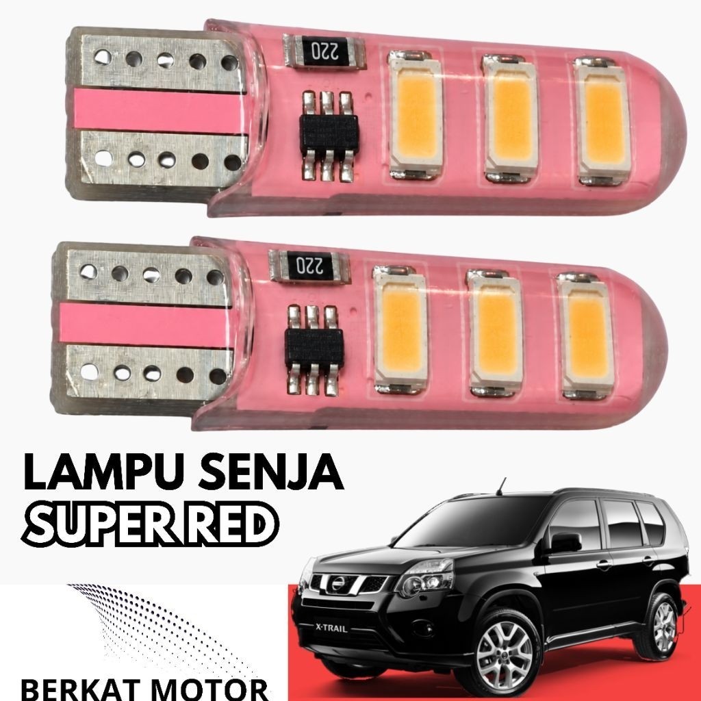 Lampu Senja Dajjal X-Trail T31 Warna Merah 21Watt 12v Isi 2pcs Socket T10 PnP Nissan