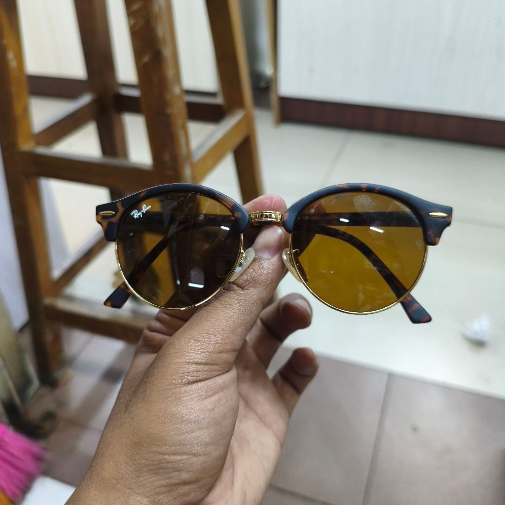 KACAMATA RAYBAN CLUBROUND TORTOISE DOP LENSA COKLAT