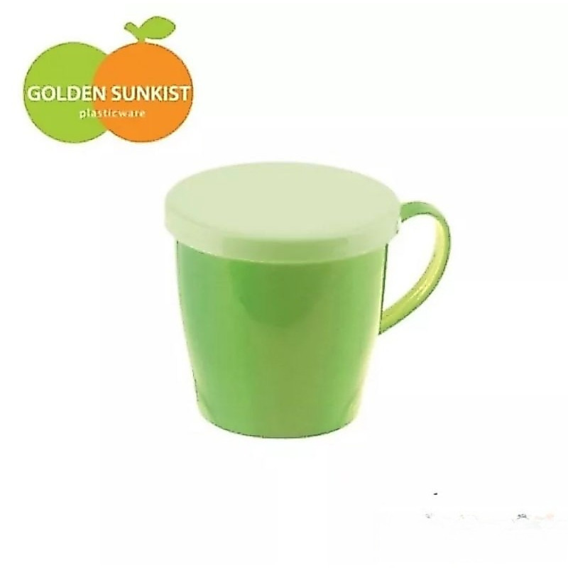 GOLDEN SUNKIST - MUG / CANGKIR TUTUP PLASTIK GOLDEN SUNKIST MOK7009 | CANGKIR TUTUP GOLDEN SUNKIST |
