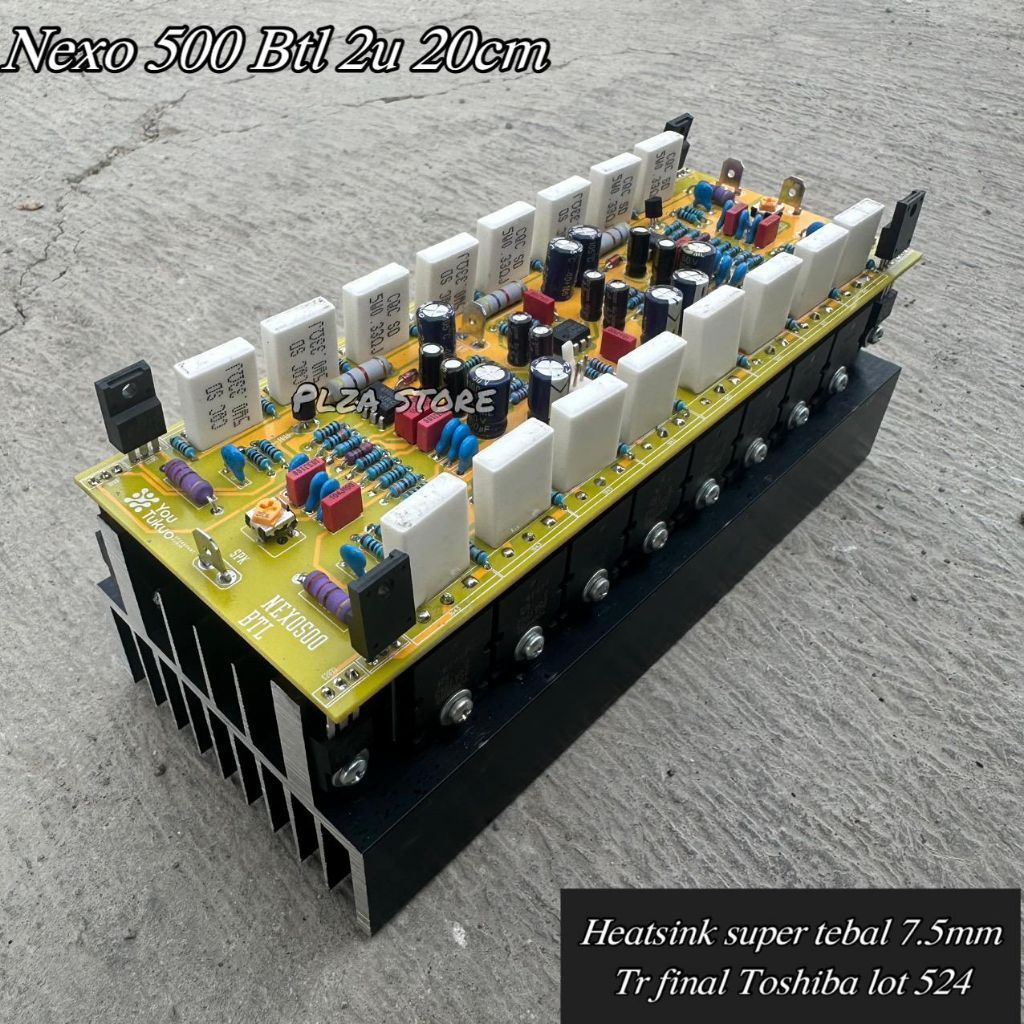 Driver power Btl nexo 500 2u fullset 8set final toshiba 524 heatsink super tebal tinggal colok PSU k
