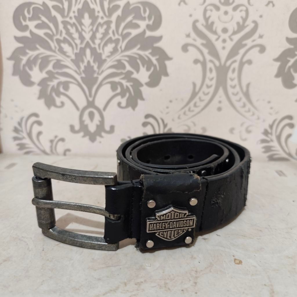 sabuk ikat pinggang pria Harley Davidson preloved