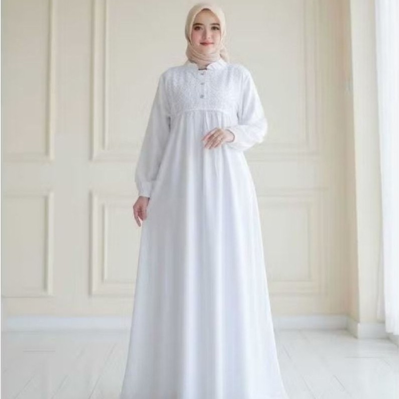 PROMO GAMIS POLOS KOMBINASI BRUKAT GAMIS WANITA TREND 2026