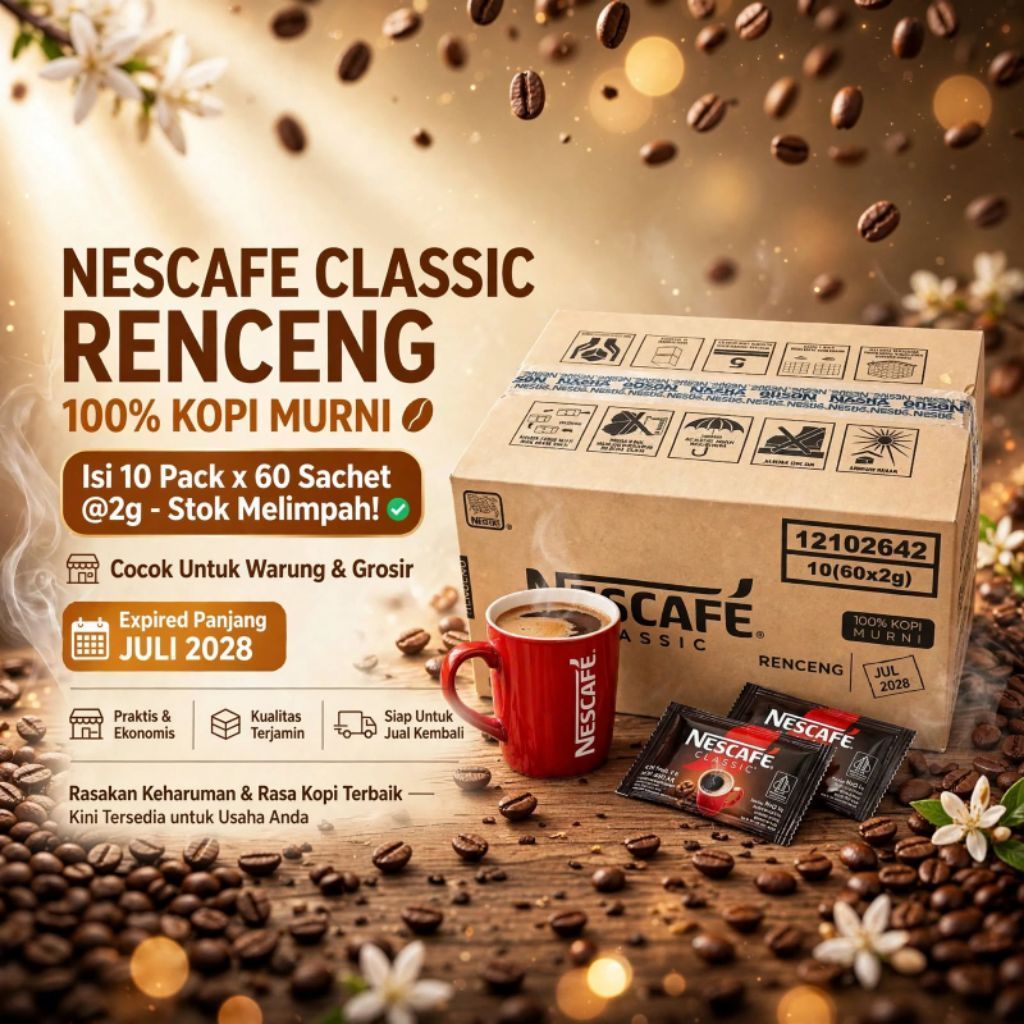 NESCAFE CLASSIC SACHET 2GR 1 DUS (600 SACHET)