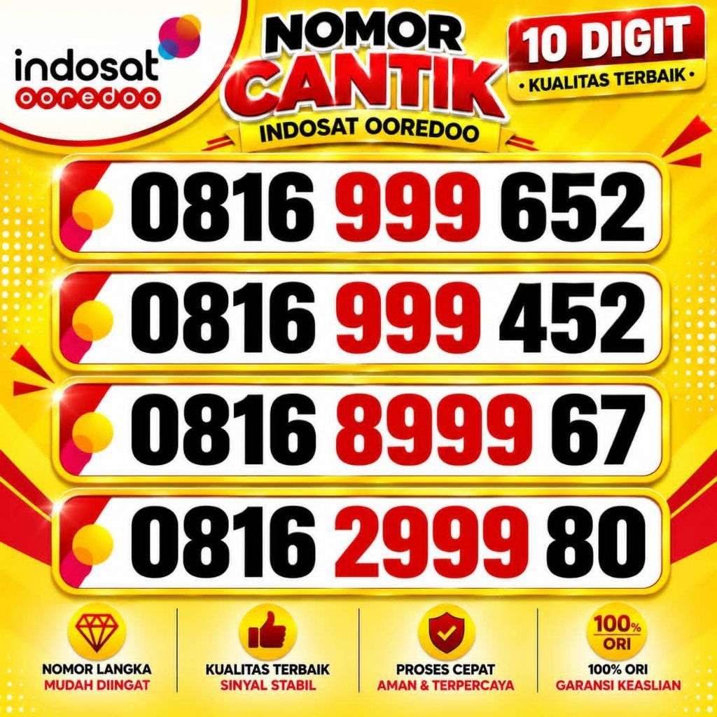 Nomor cantik indosat IM3 nomer cantik Indosat 10 digit 10 angka 888 999