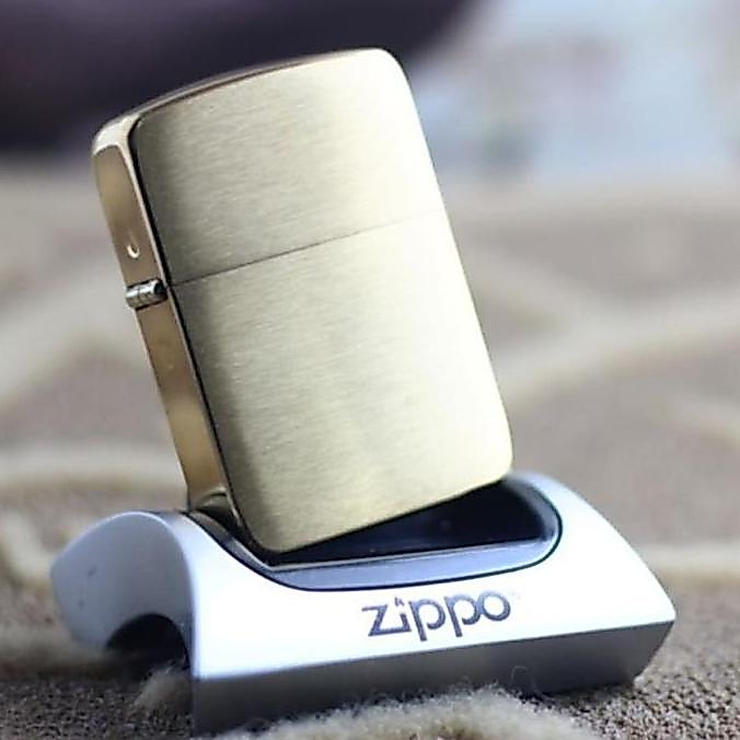 Prete - Zippo Original Vintage Rep 1941 Brushed Brass 1941B Made In Us Made