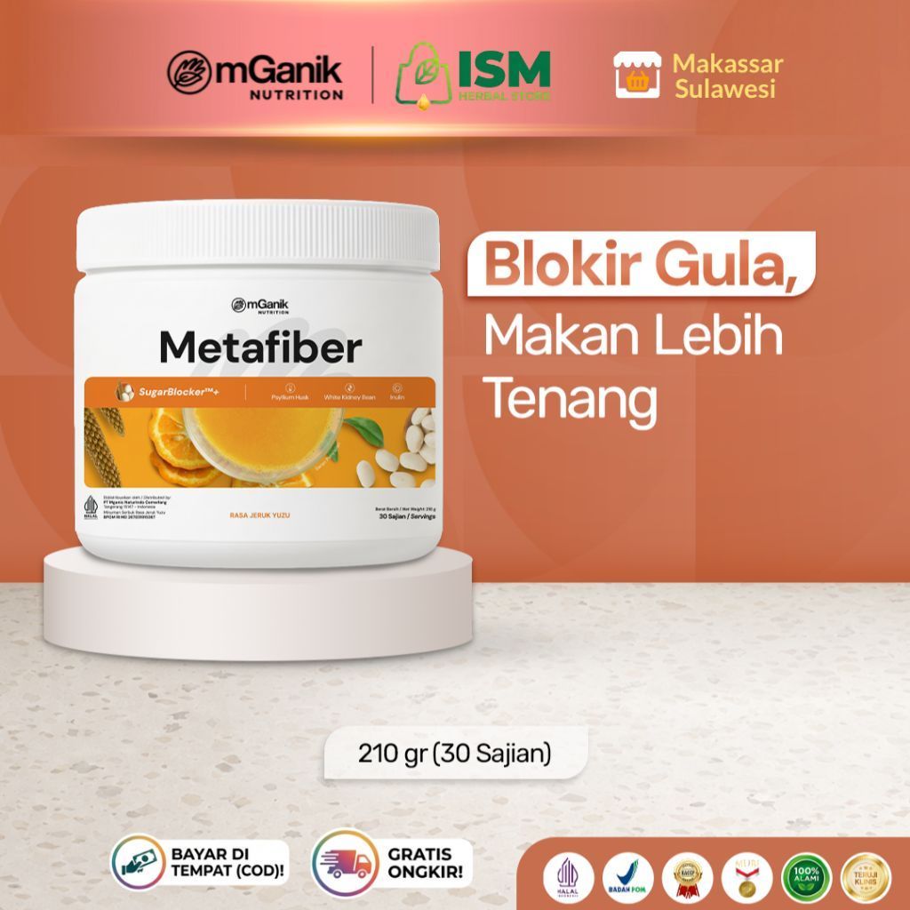 mGanik Metafiber Yuzu 210g Original Rasa Jeruk Makassar