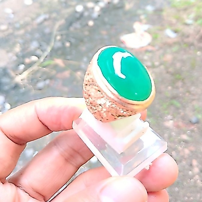 Cincin Cowok Swasa Kuning Emas Giok A99giok