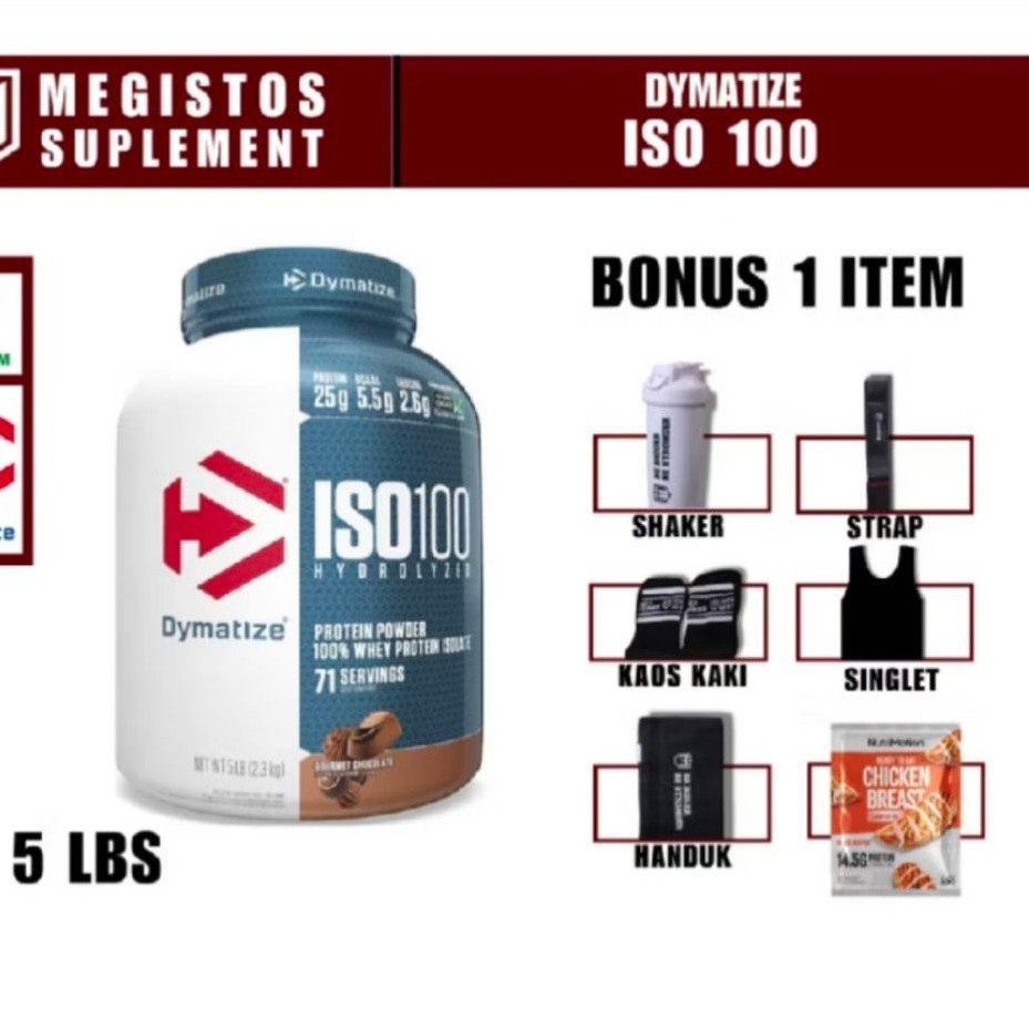 Dymatize Iso 100 5LB Iso100 Protein Isolate Hydrolized