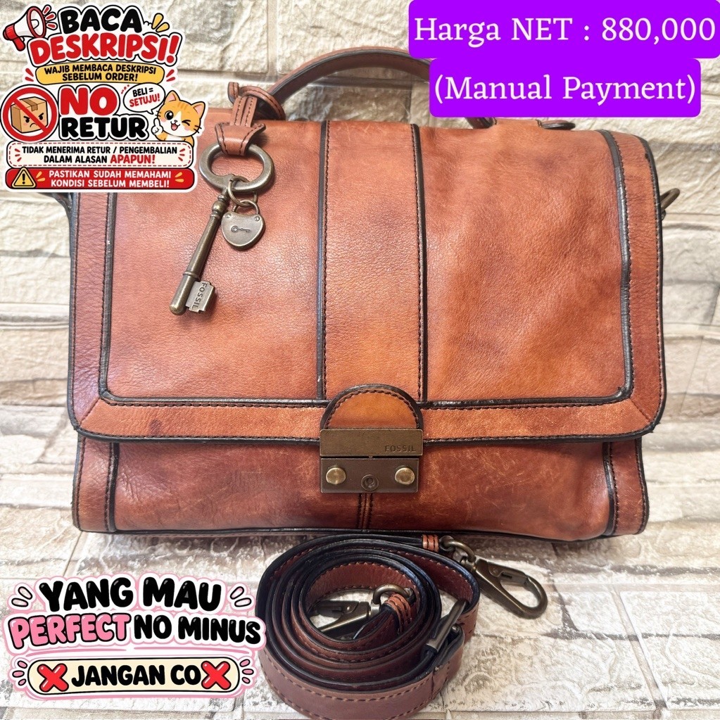 023# NET-Preloved Fossil VRI VRV Crossbody Vintage