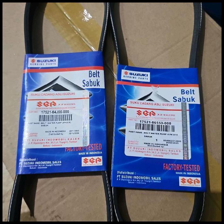 TERBARU VAN BELT SET AC DAN DINAMO SUZUKI SWIFT OLD   17521-86550 & 17521-64J00 