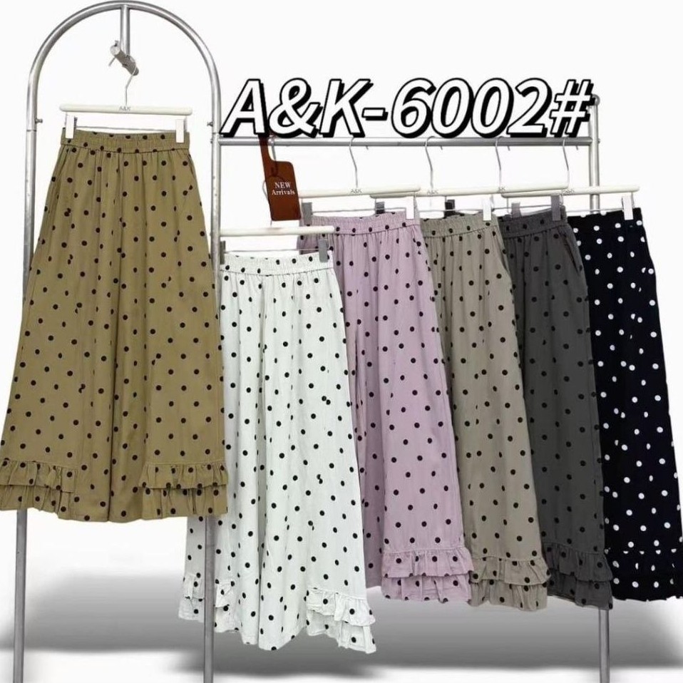 celana aka polka kulot 6002#
