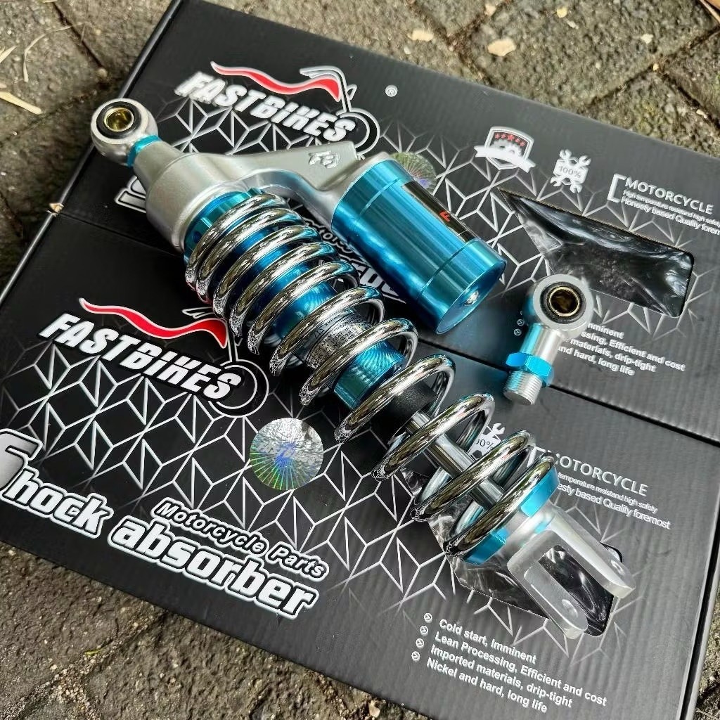 Shockbreaker Belakang Tabung Per Chorme Fastbikes Model YSS Clik 310MM & 330MM Mio Beat Vario Scoopy
